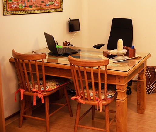 Mesa de Atendimento - Ayurveda