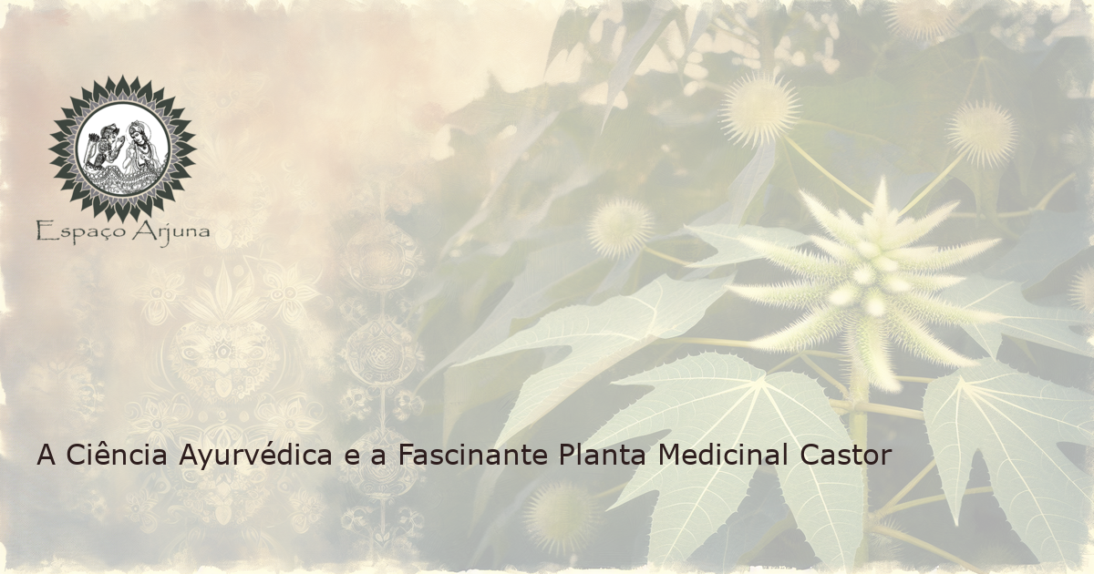 Uma linda planta Castor em um jardim medicinal indiano ao amanhecer, gotas de orvalho nas folhas