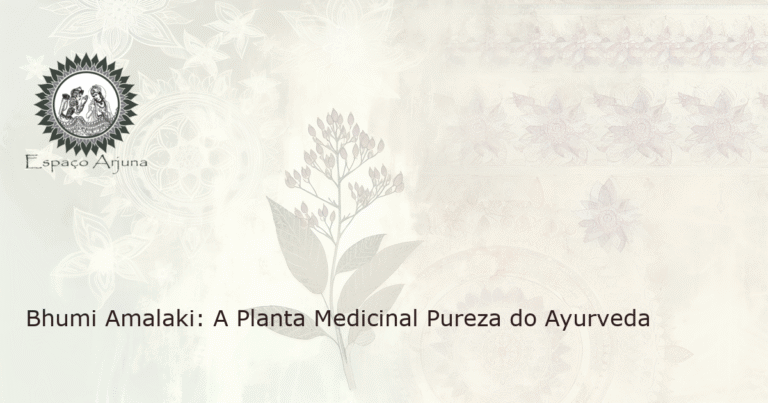 Ilustração esbanjando realismo da planta Bhumi Amalaki em um ambiente natural e tranquilo