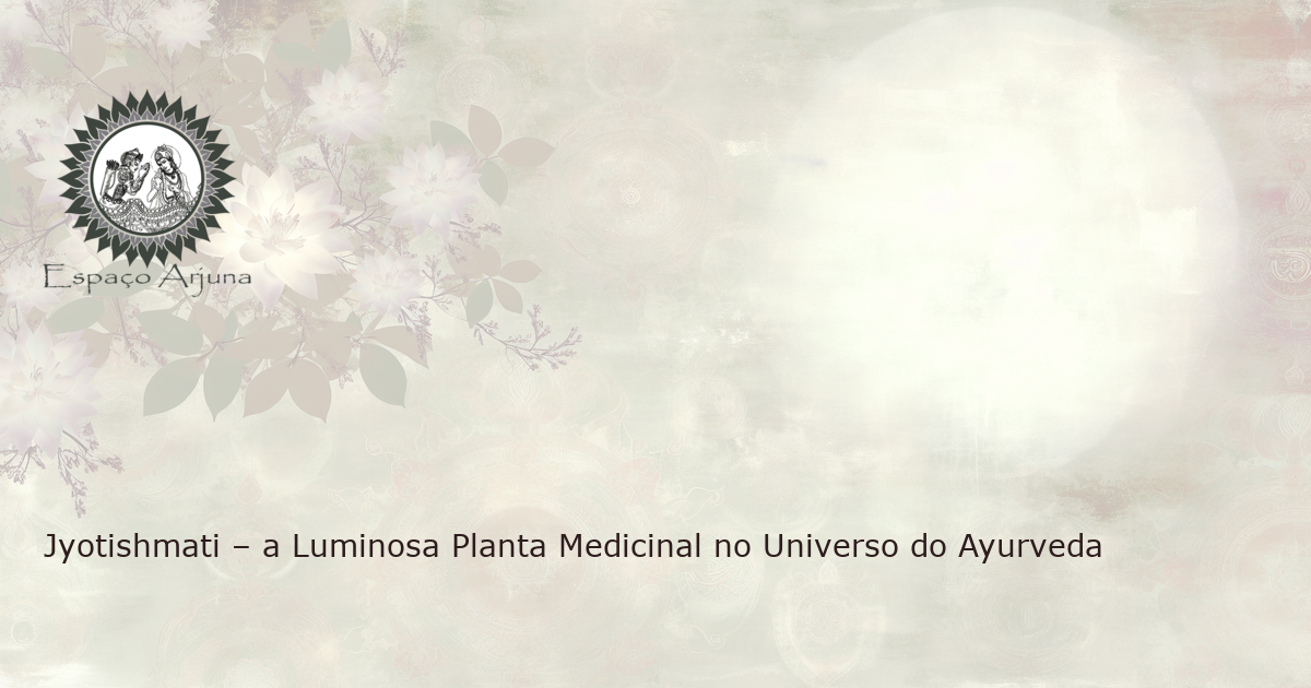 Imagem da planta medicinal Jyotishmati sob a luz do luar.