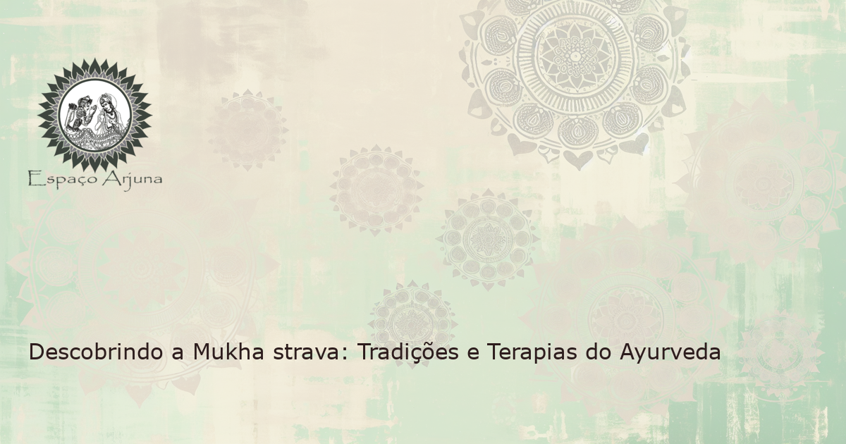 Traditional Ayurvedic clinic setup with herbs and serene healing ambiance for Mukha strava