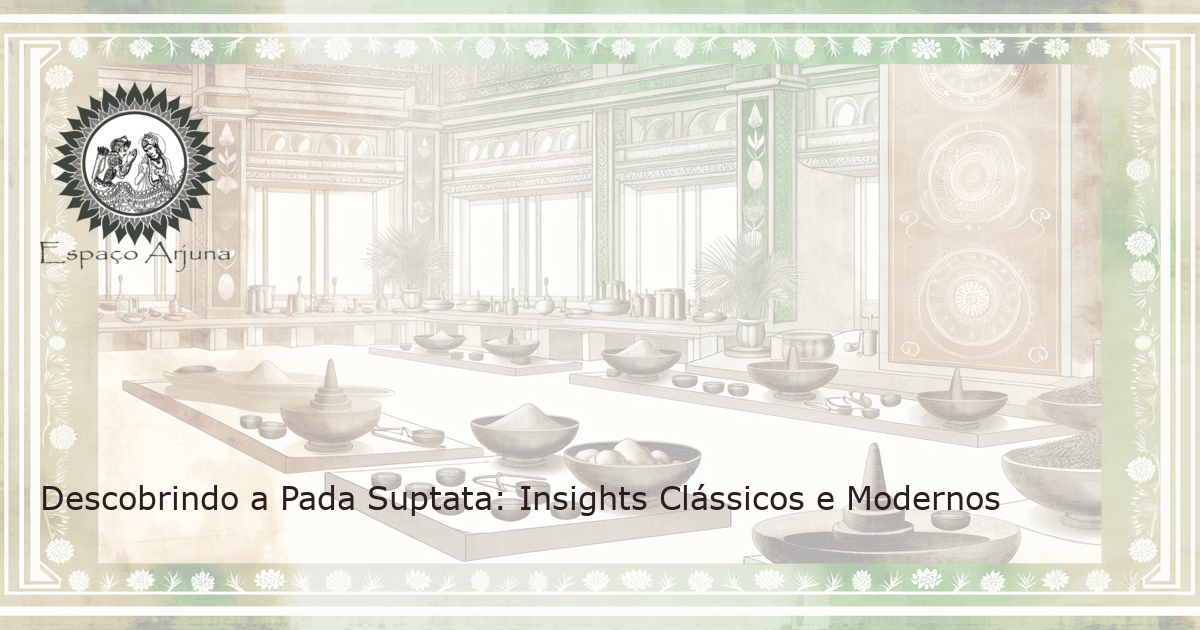 An ancient Ayurvedic healing center filled with herbs and traditional instruments, ideal for understanding Pada Suptata