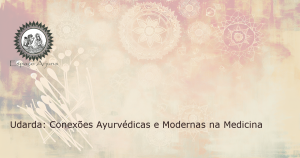 Um ambiente clínico ayurvédico, preparações de medicina herbal e elementos espirituais