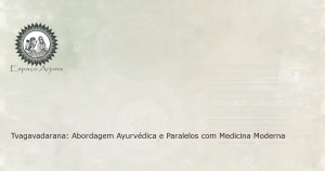 Ayurvedic clinical setting with herbs and oils