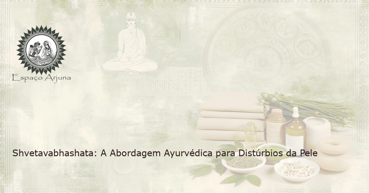 Clínica Ayurvédica tradicional com ervas, óleos e textos antigos