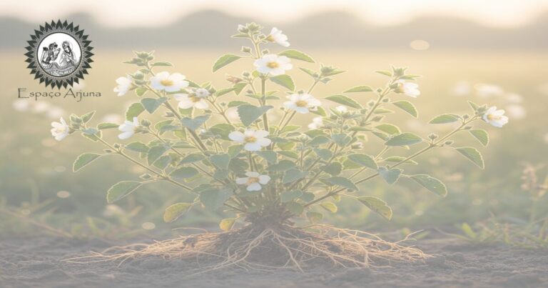 Folhas e raiz da bala (Sida cordifolia) em preparo tradicional