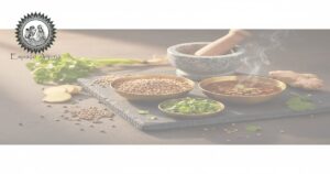 Folhas e sementes de coentro fresco