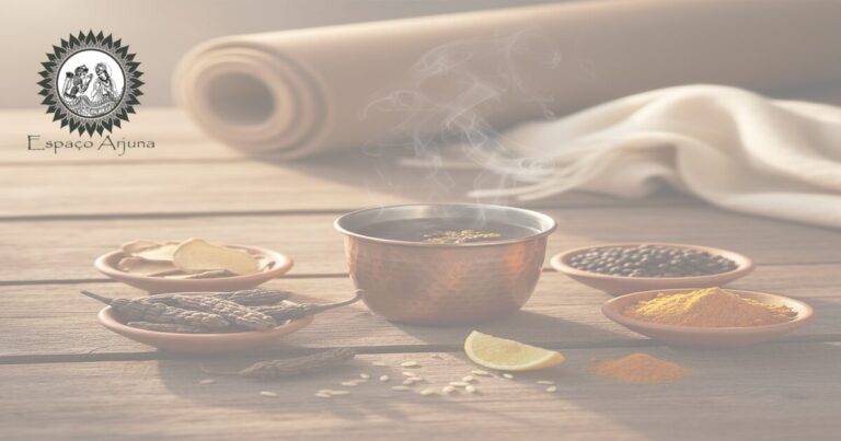Diagrama de práticas para reequilibrar kapha no Ayurveda