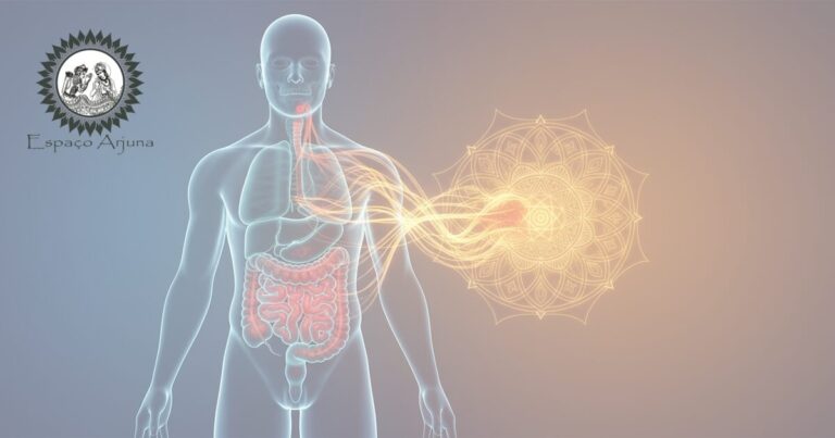 Conceito ilustrativo sobre crohn e categorias do Ayurveda