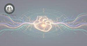 Diagrama comparativo sobre insuficiência cardíaca e conceitos ayurvédicos de hṛdaya e prāṇa