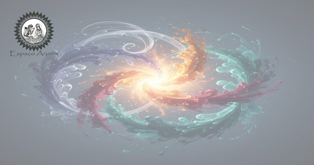 Diagrama dos dosha Vata, Pitta e Kapha explicando funções e interações